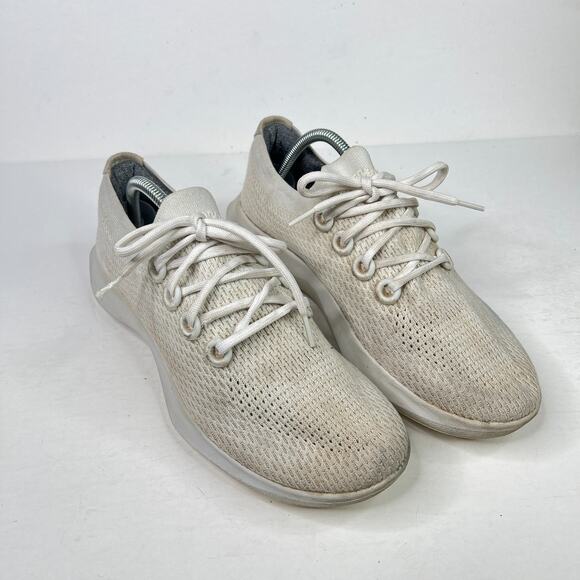 Allbirds TD Tree Dasher Mesh Knit Shoe Sneakers FLAW Natural Off White Womens 11 - Picture 1 of 11
